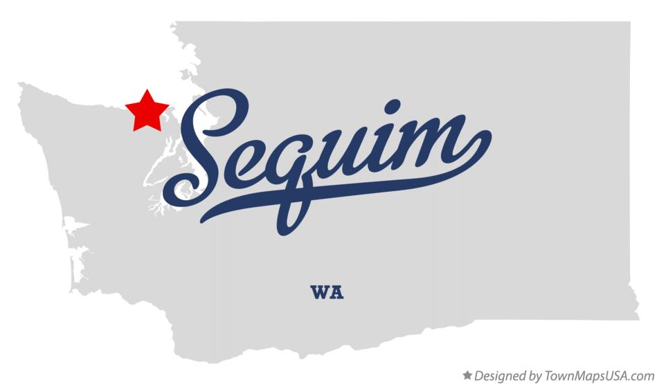 Map of Sequim Washington WA