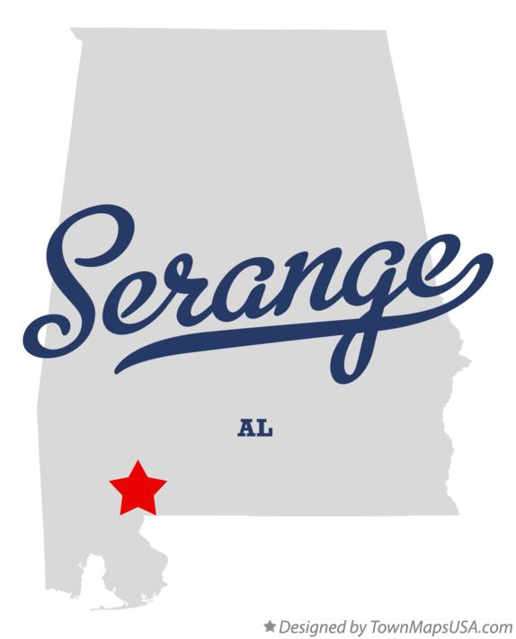 Map of Serange Alabama AL