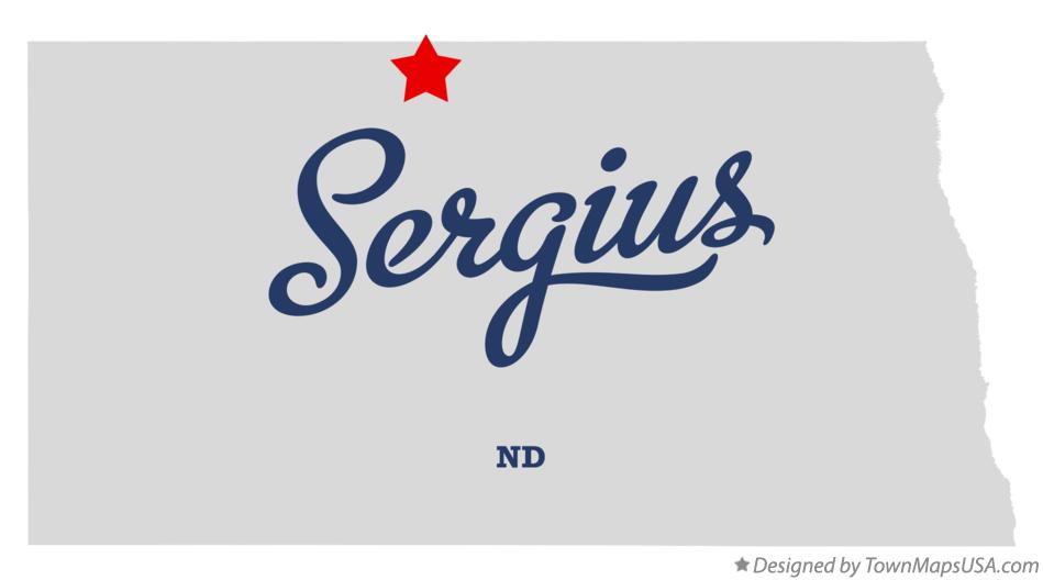 Map of Sergius North Dakota ND