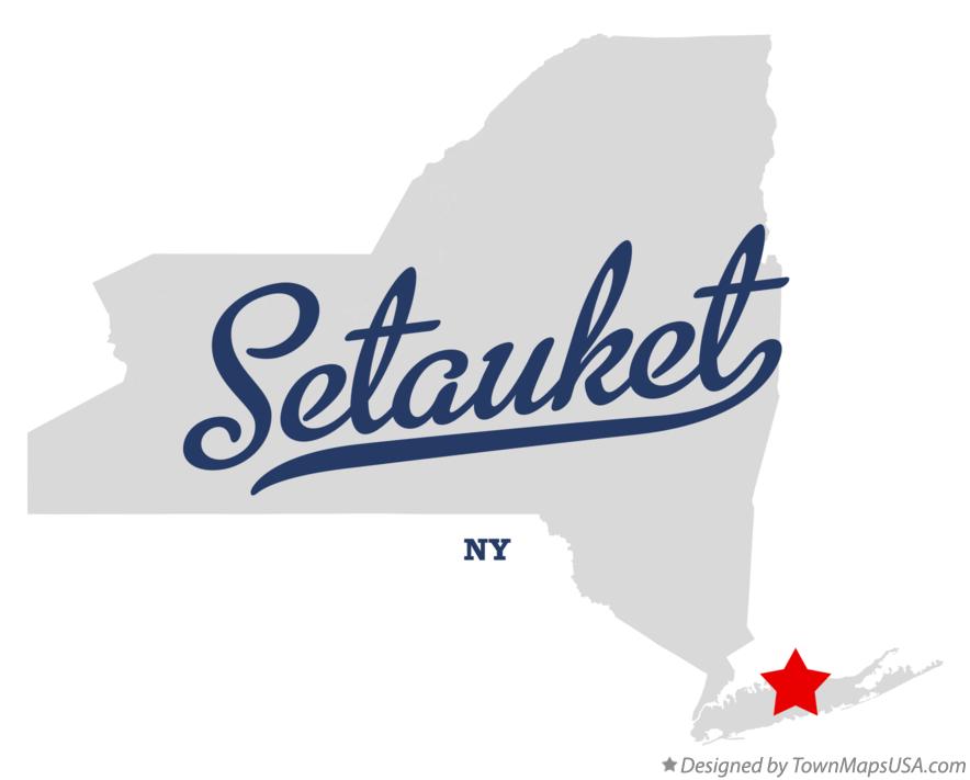 Map of Setauket New York NY