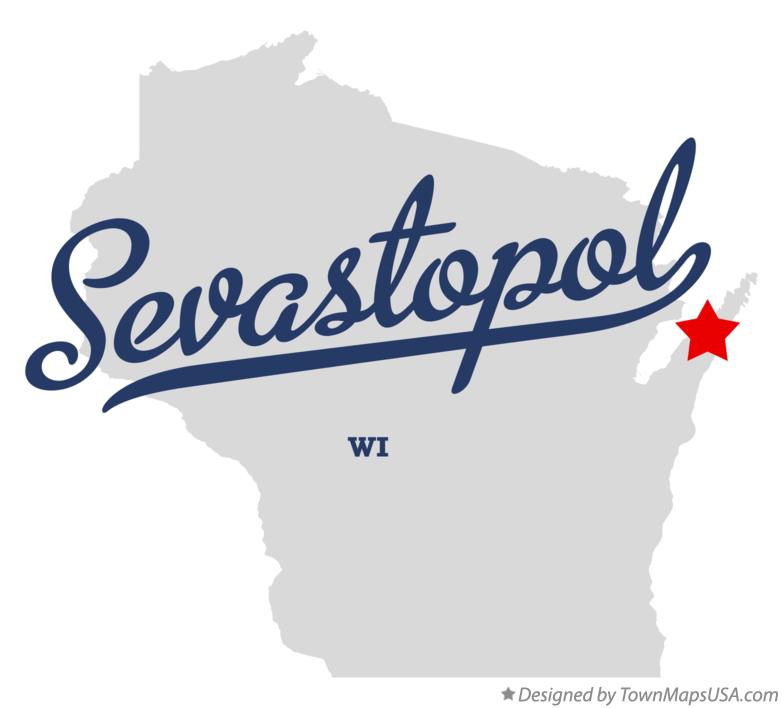 Map of Sevastopol Wisconsin WI