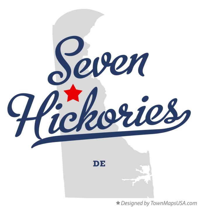 Map of Seven Hickories Delaware DE