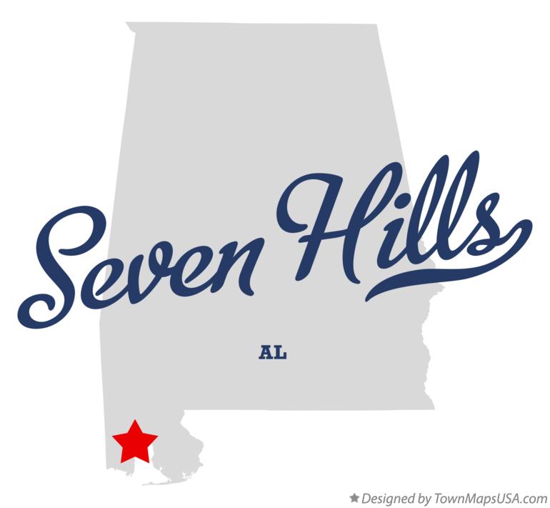 Map of Seven Hills Alabama AL