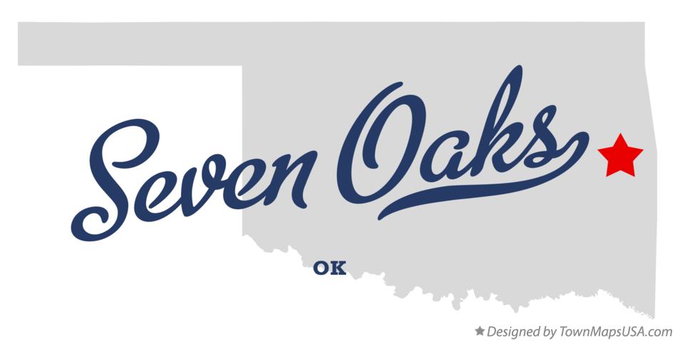 Map of Seven Oaks Oklahoma OK
