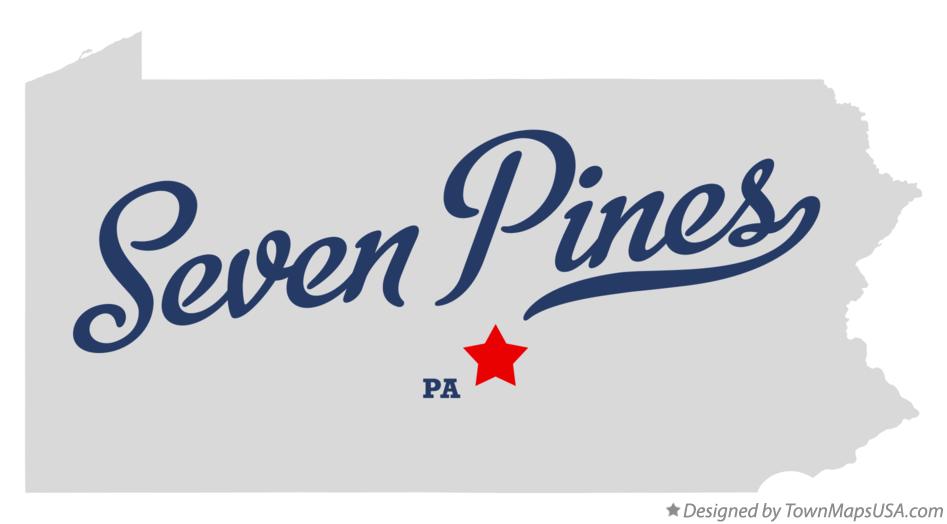 Map of Seven Pines Pennsylvania PA