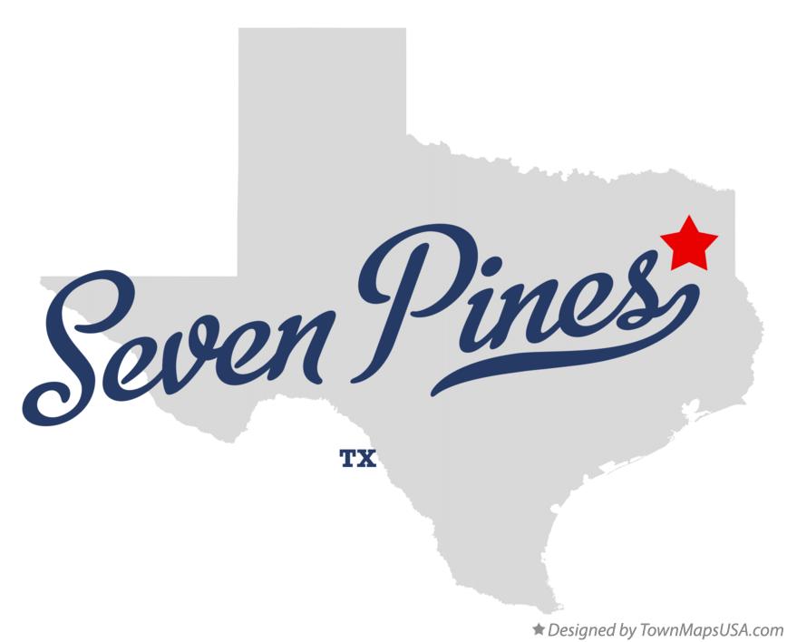 Map of Seven Pines Texas TX