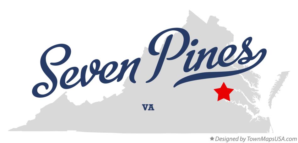 Map of Seven Pines Virginia VA