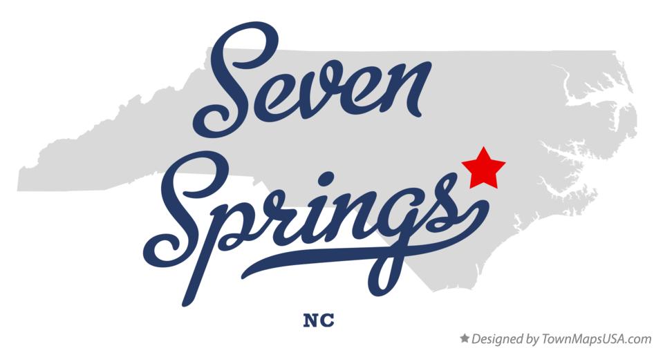 Map of Seven Springs North Carolina NC