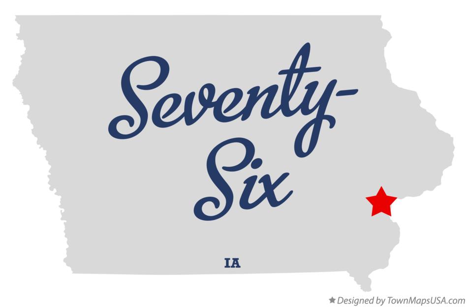 Map of Seventy-Six Iowa IA