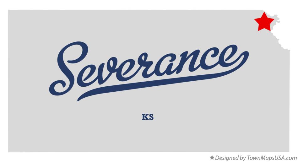 Map of Severance Kansas KS