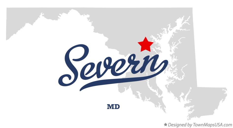 Map of Severn Maryland MD