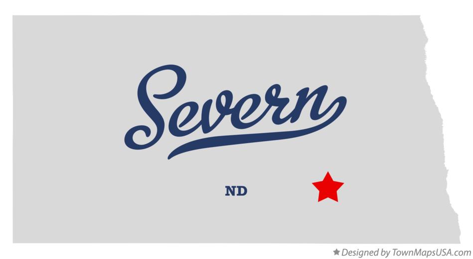 Map of Severn North Dakota ND