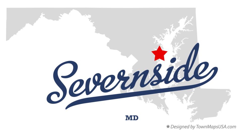 Map of Severnside Maryland MD