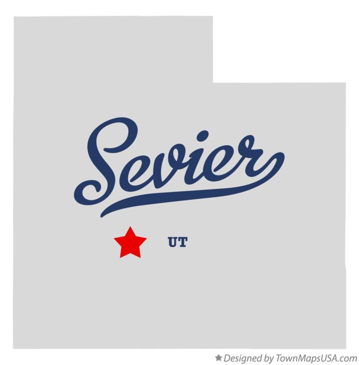 Map of Sevier Utah UT