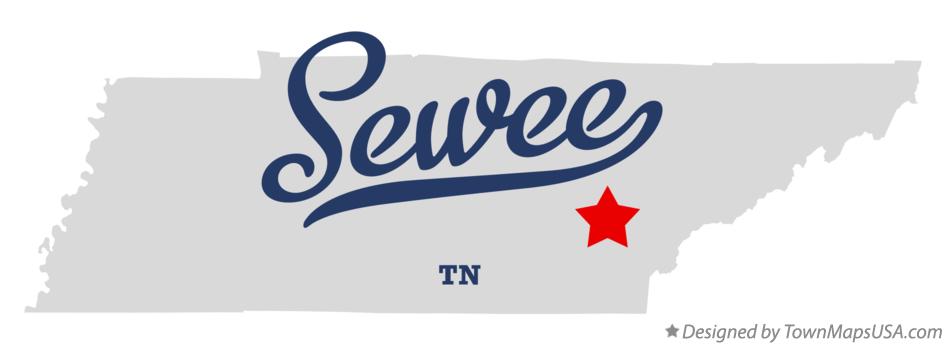 Map of Sewee Tennessee TN