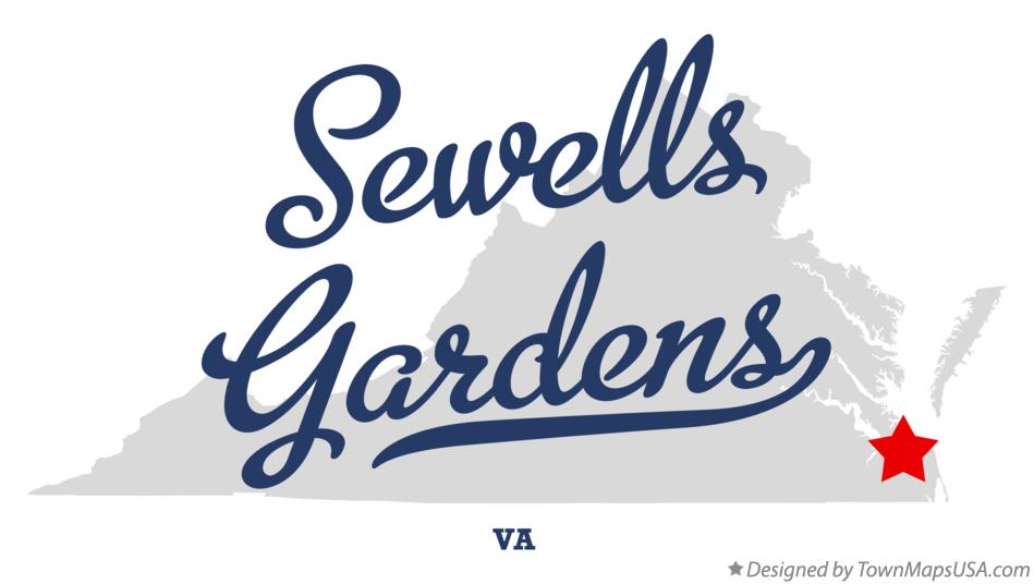 Map of Sewells Gardens Virginia VA