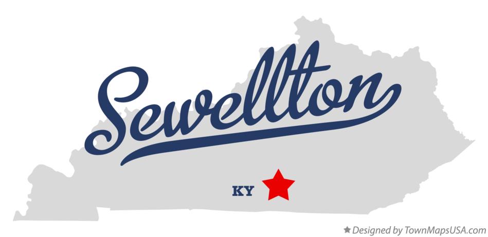 Map of Sewellton Kentucky KY