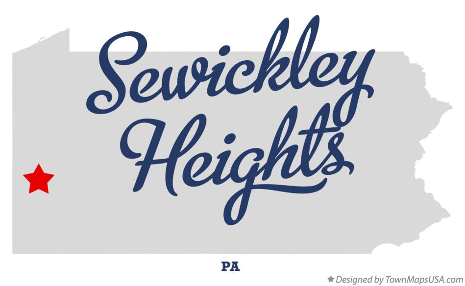 Map of Sewickley Heights Pennsylvania PA