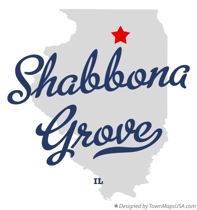 Map of Shabbona Grove Illinois IL