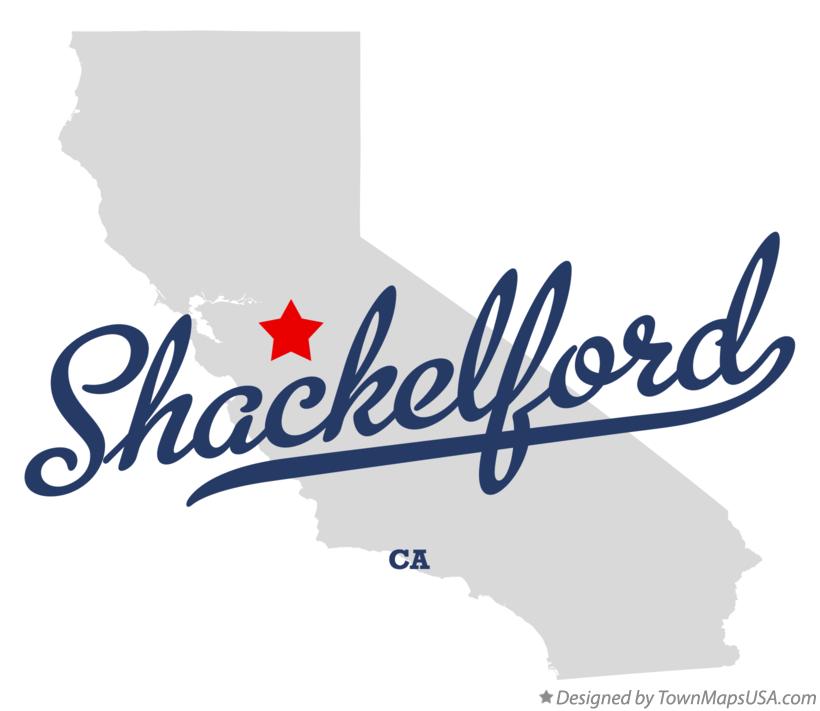 Map of Shackelford California CA