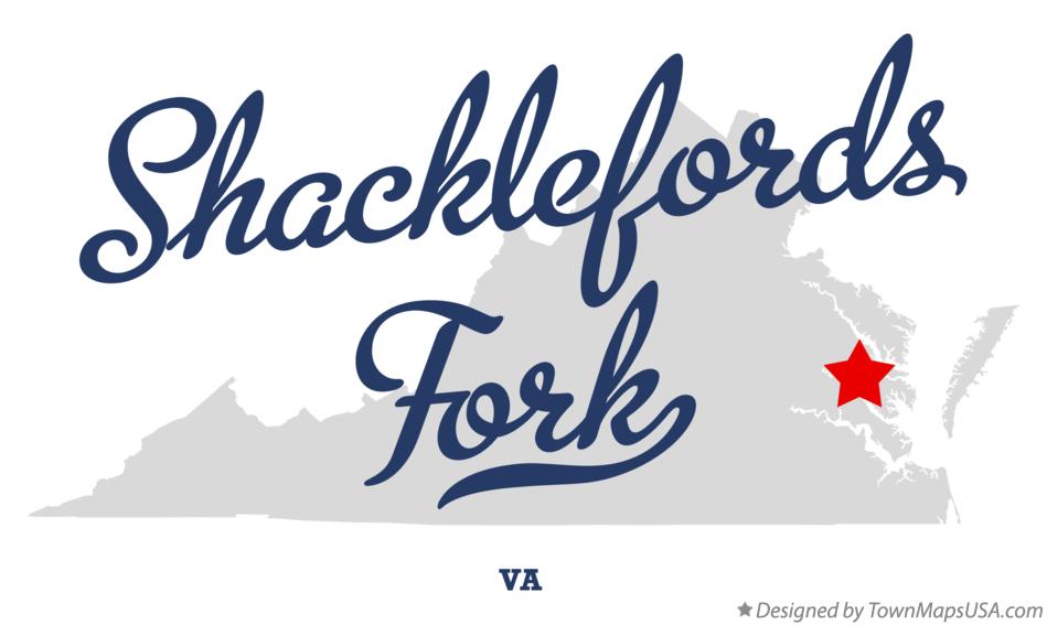 Map of Shacklefords Fork Virginia VA