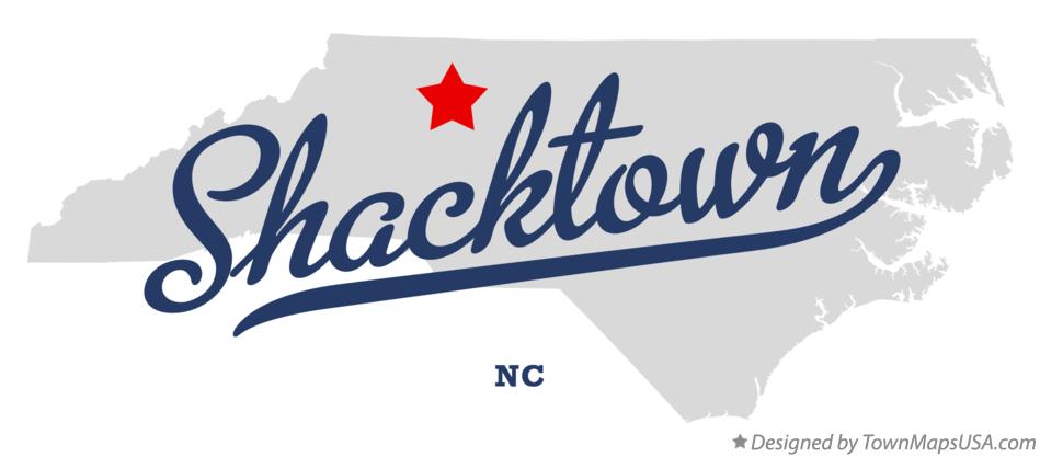 Map of Shacktown North Carolina NC