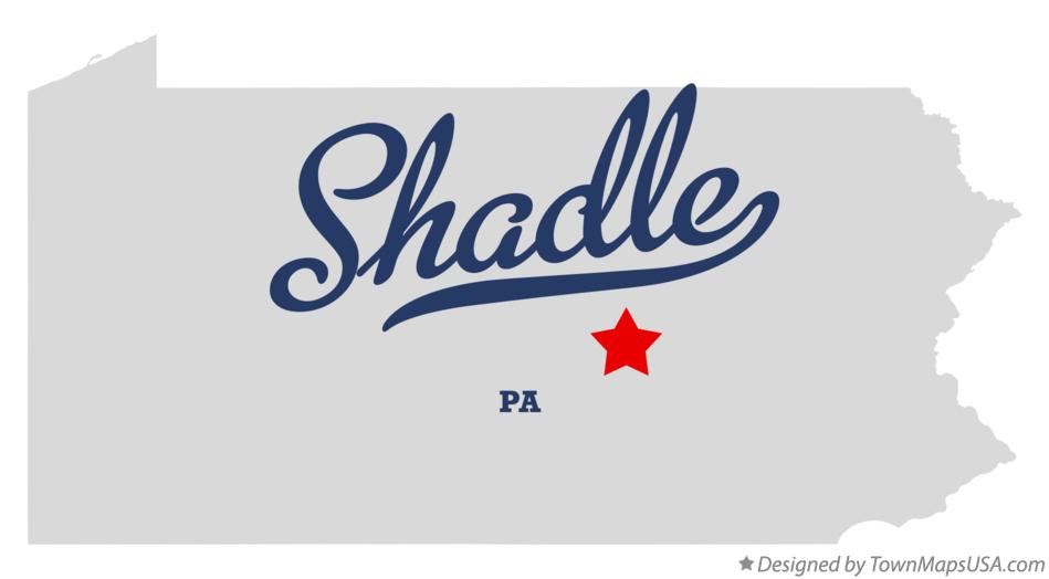 Map of Shadle Pennsylvania PA