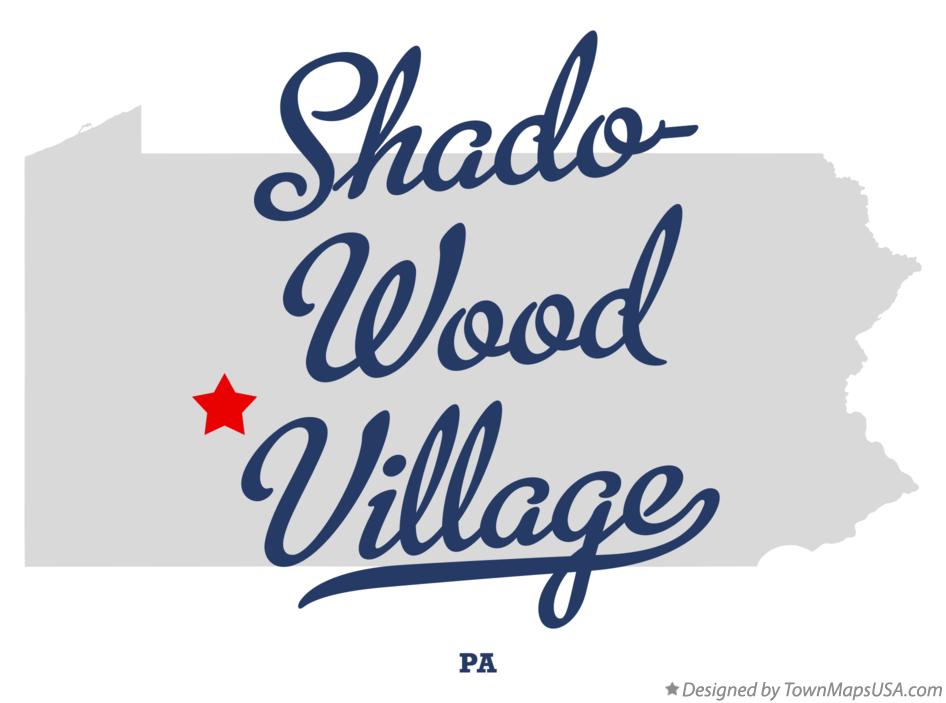Map of Shado-Wood Village Pennsylvania PA