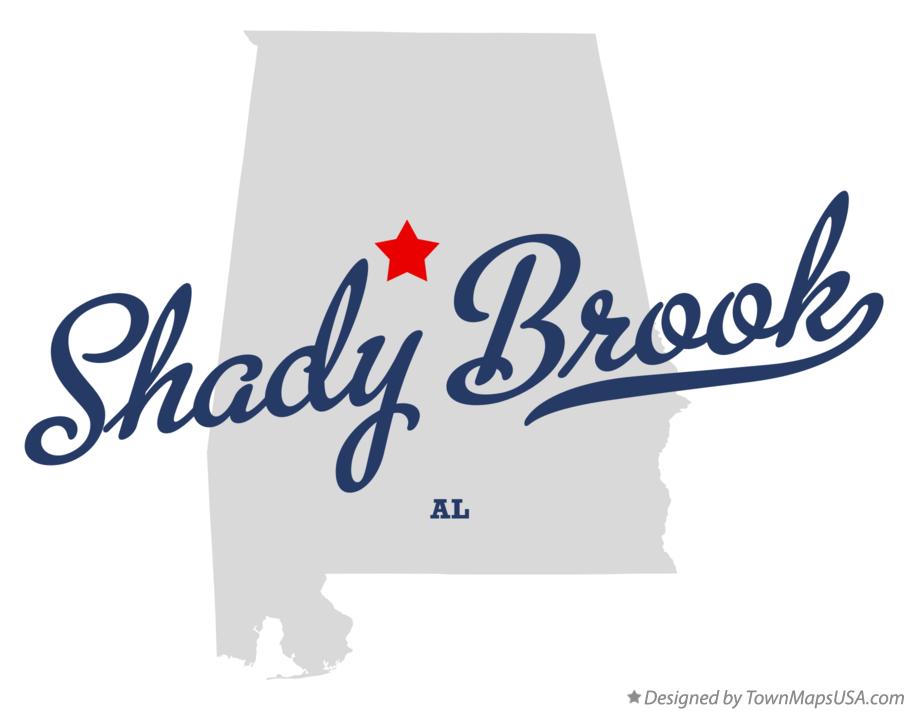 Map of Shady Brook Alabama AL