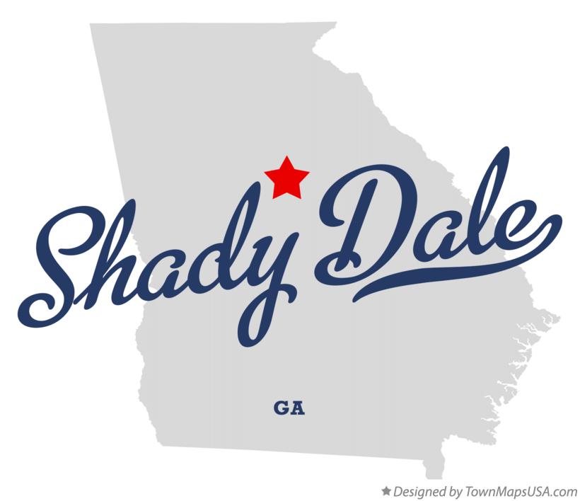 Map of Shady Dale Georgia GA