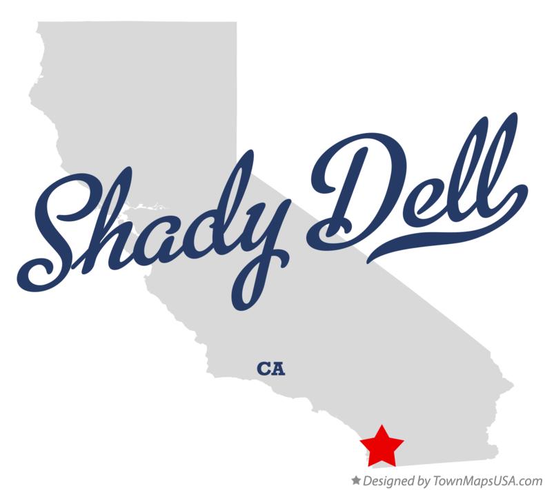 Map of Shady Dell California CA