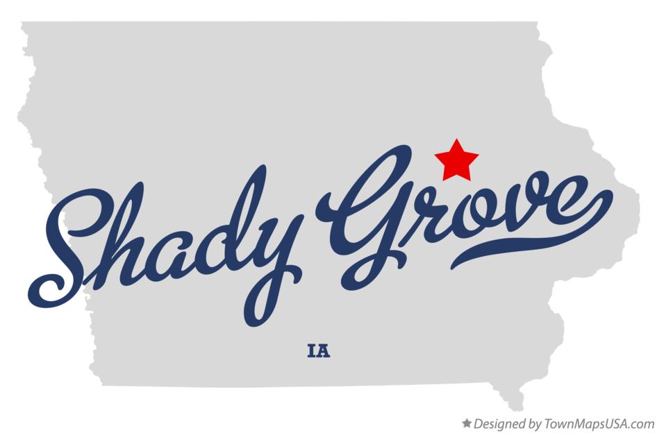 Map of Shady Grove Iowa IA