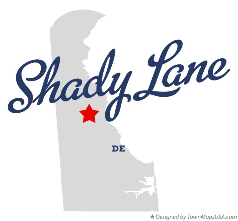 Map of Shady Lane Delaware DE