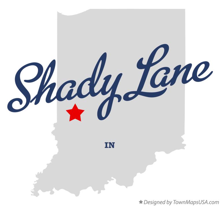 Map of Shady Lane Indiana IN