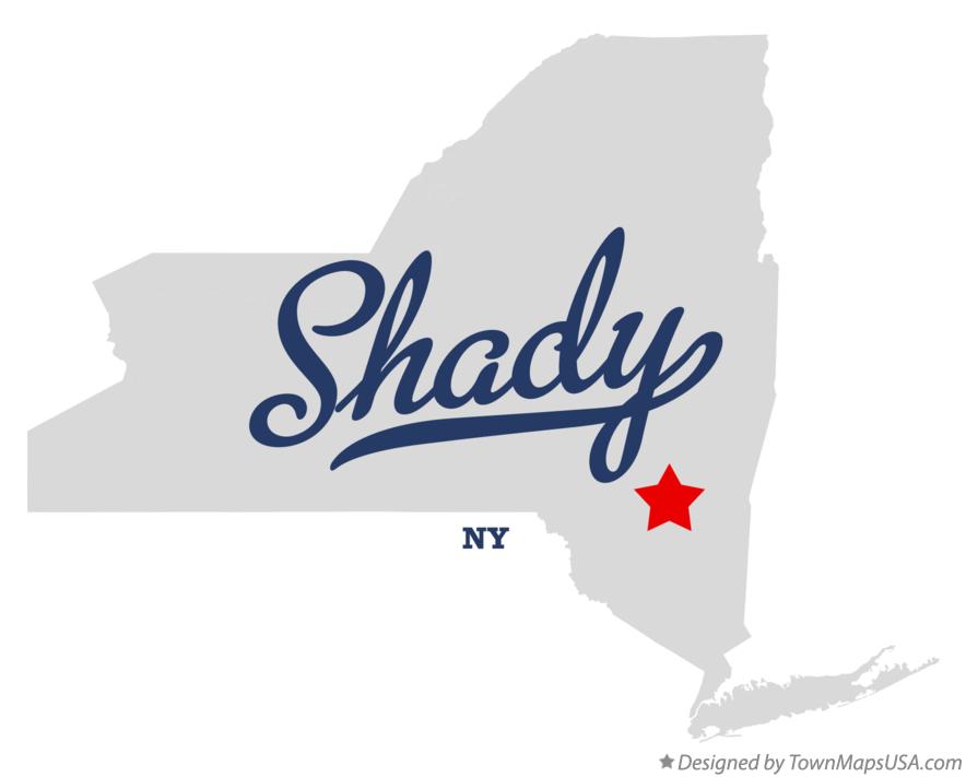 Map of Shady New York NY