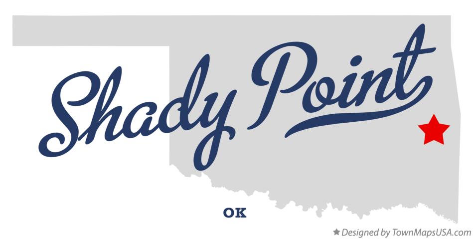 Map of Shady Point Oklahoma OK