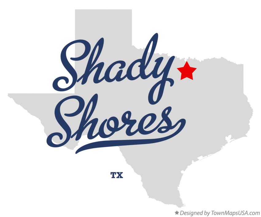 Map of Shady Shores Texas TX