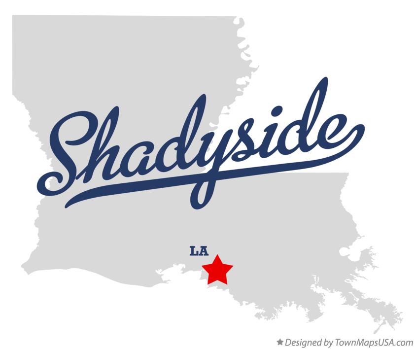 Map of Shadyside Louisiana LA