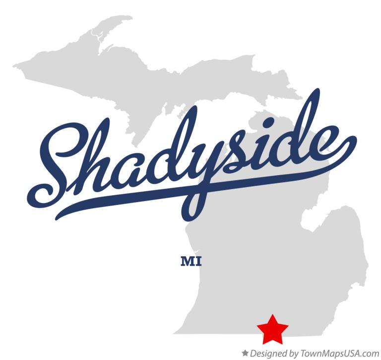 Map of Shadyside Michigan MI
