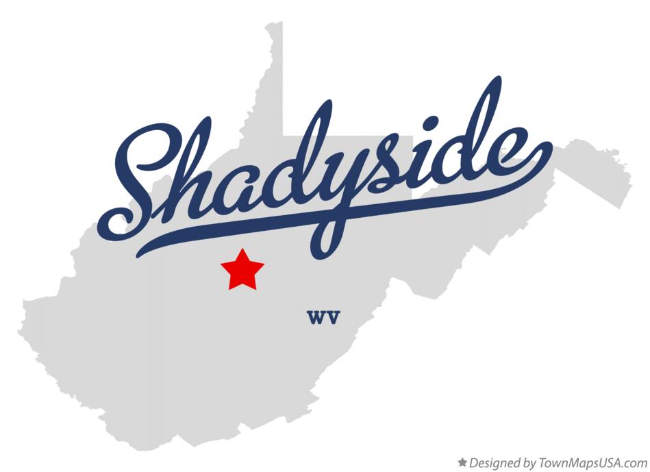 Map of Shadyside West Virginia WV