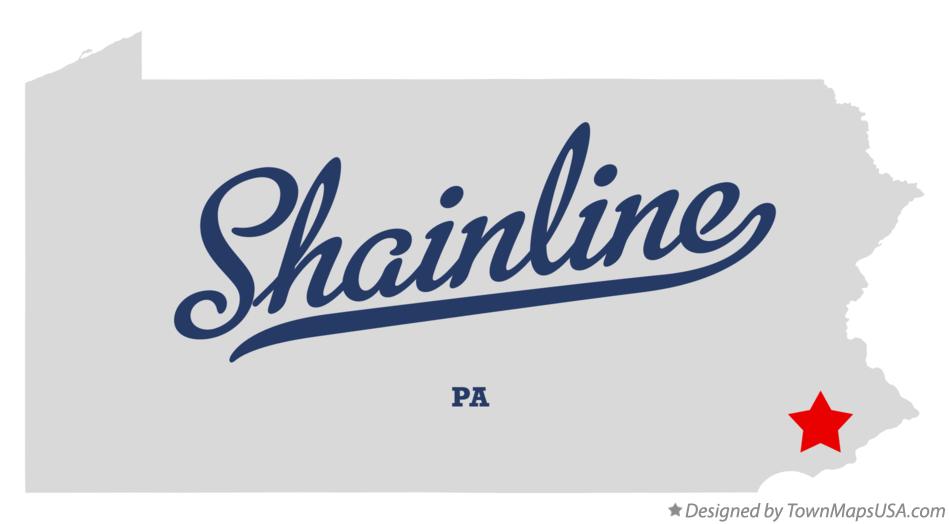 Map of Shainline Pennsylvania PA