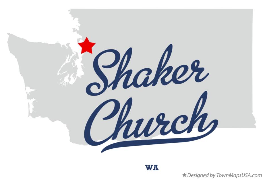 Map of Shaker Church Washington WA