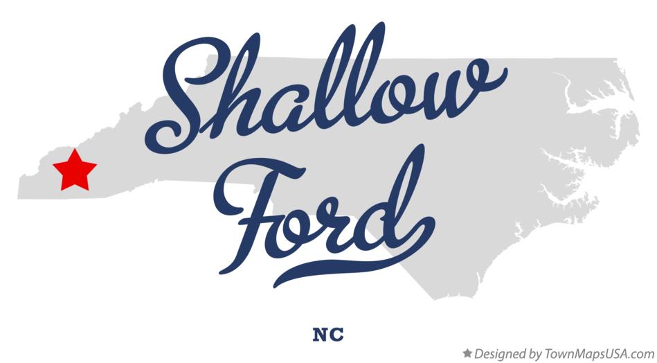 Map of Shallow Ford North Carolina NC