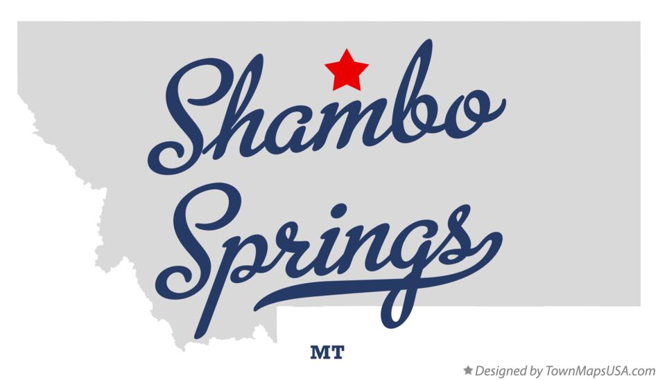 Map of Shambo Springs Montana MT