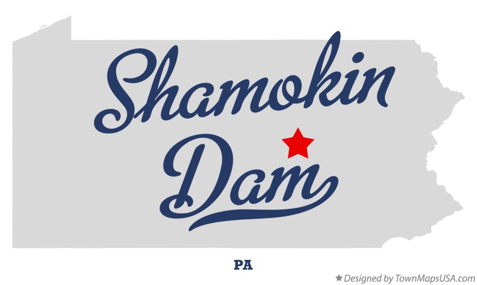 Map of Shamokin Dam Pennsylvania PA