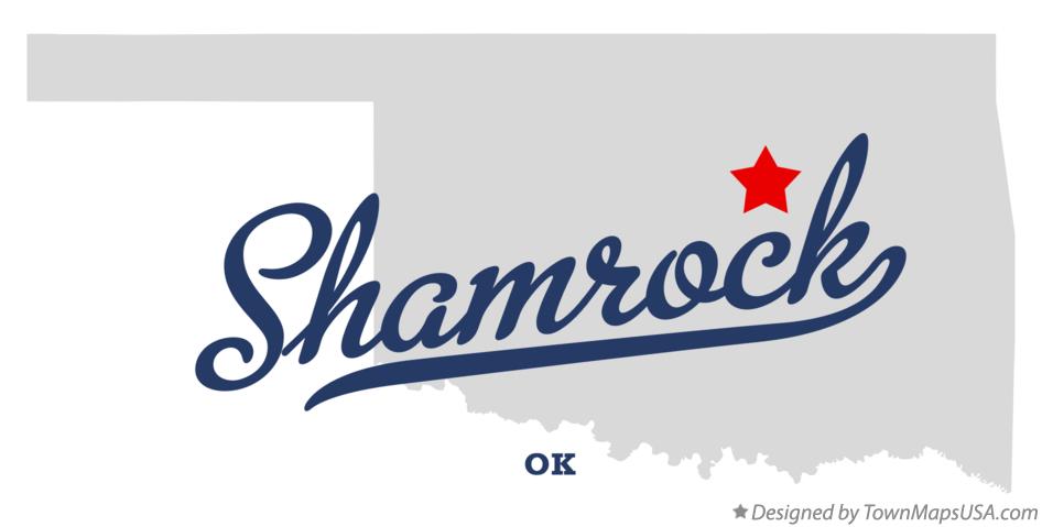 Map of Shamrock Oklahoma OK