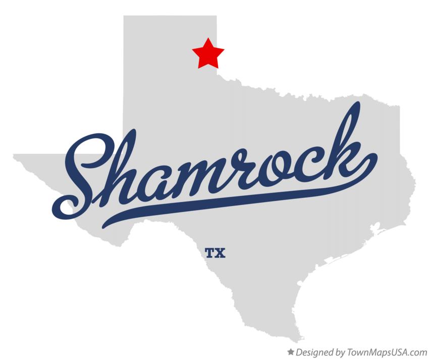 Map of Shamrock Texas TX