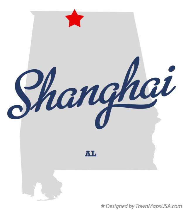 Map of Shanghai Alabama AL