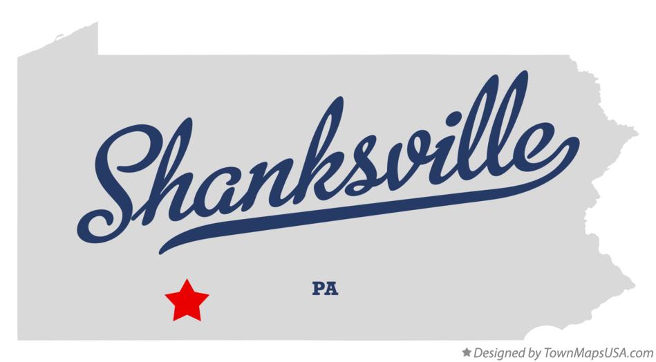 Map of Shanksville Pennsylvania PA