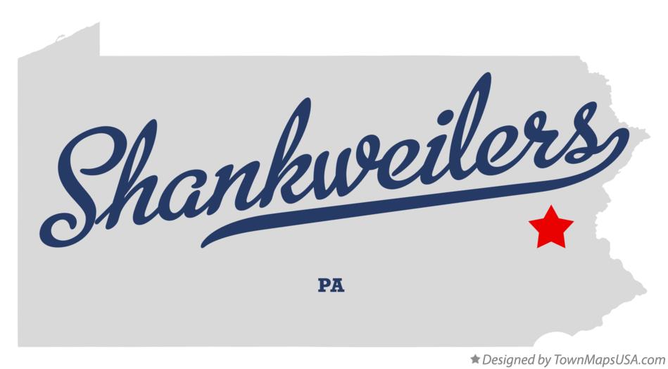 Map of Shankweilers Pennsylvania PA